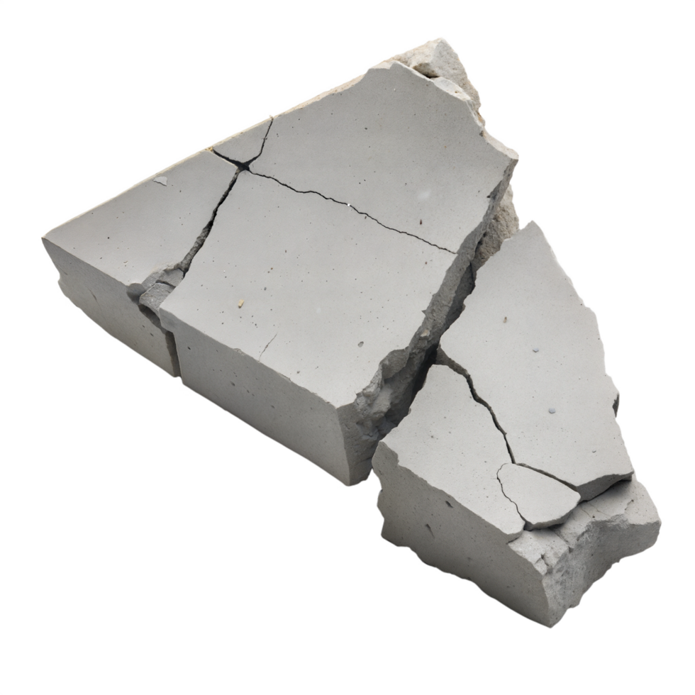 Cracked Concrete Blocks Isolated on Transparent Background png
