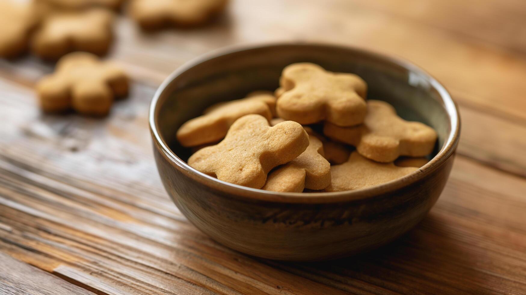 Cookies in bowl on table photo