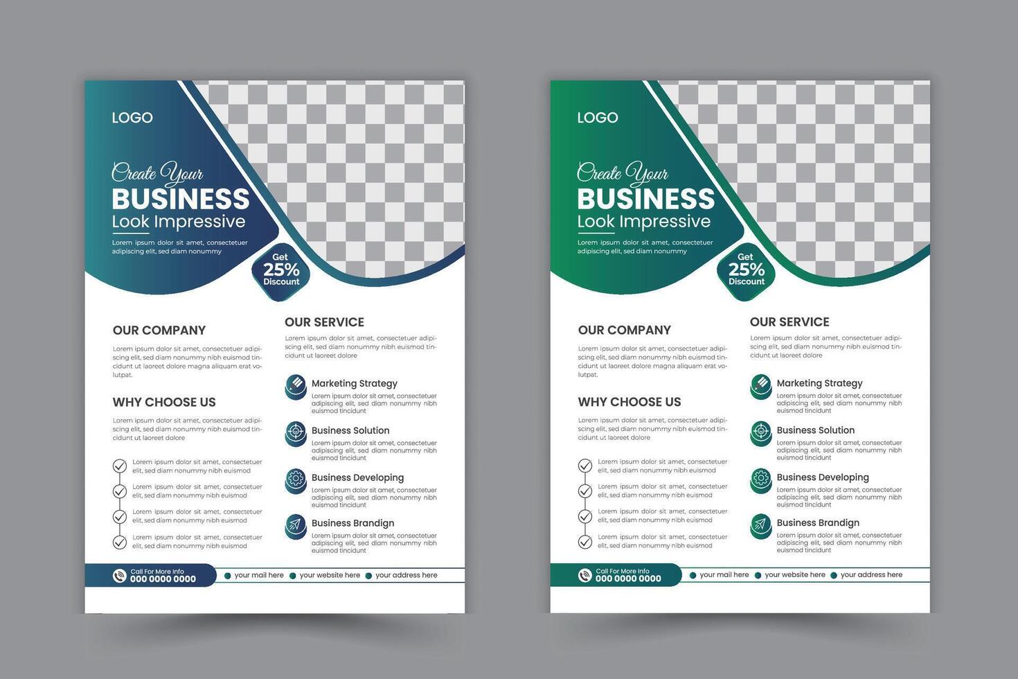 Corporate business flyer template design set, Brochure design vector