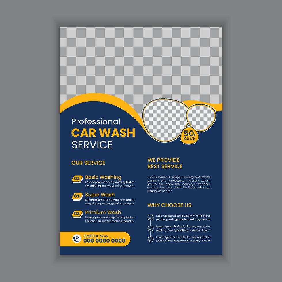Cleaning service flyer creative modern editable print ready template vector
