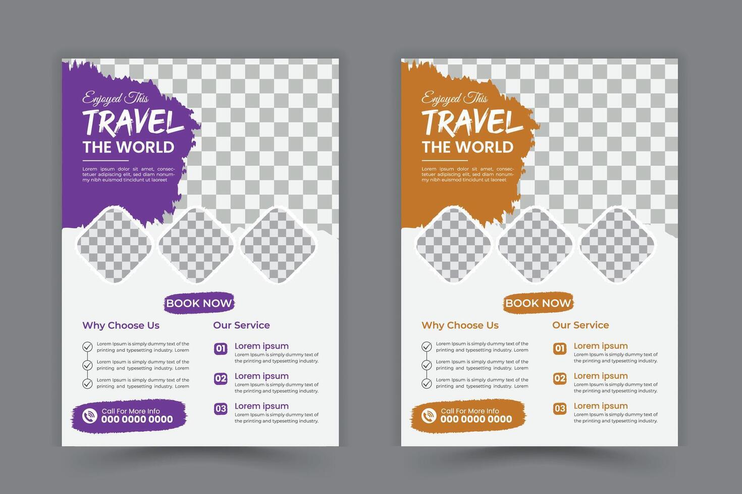 Travel Flyer, Modern Travel Flyer Template Design bundle vector