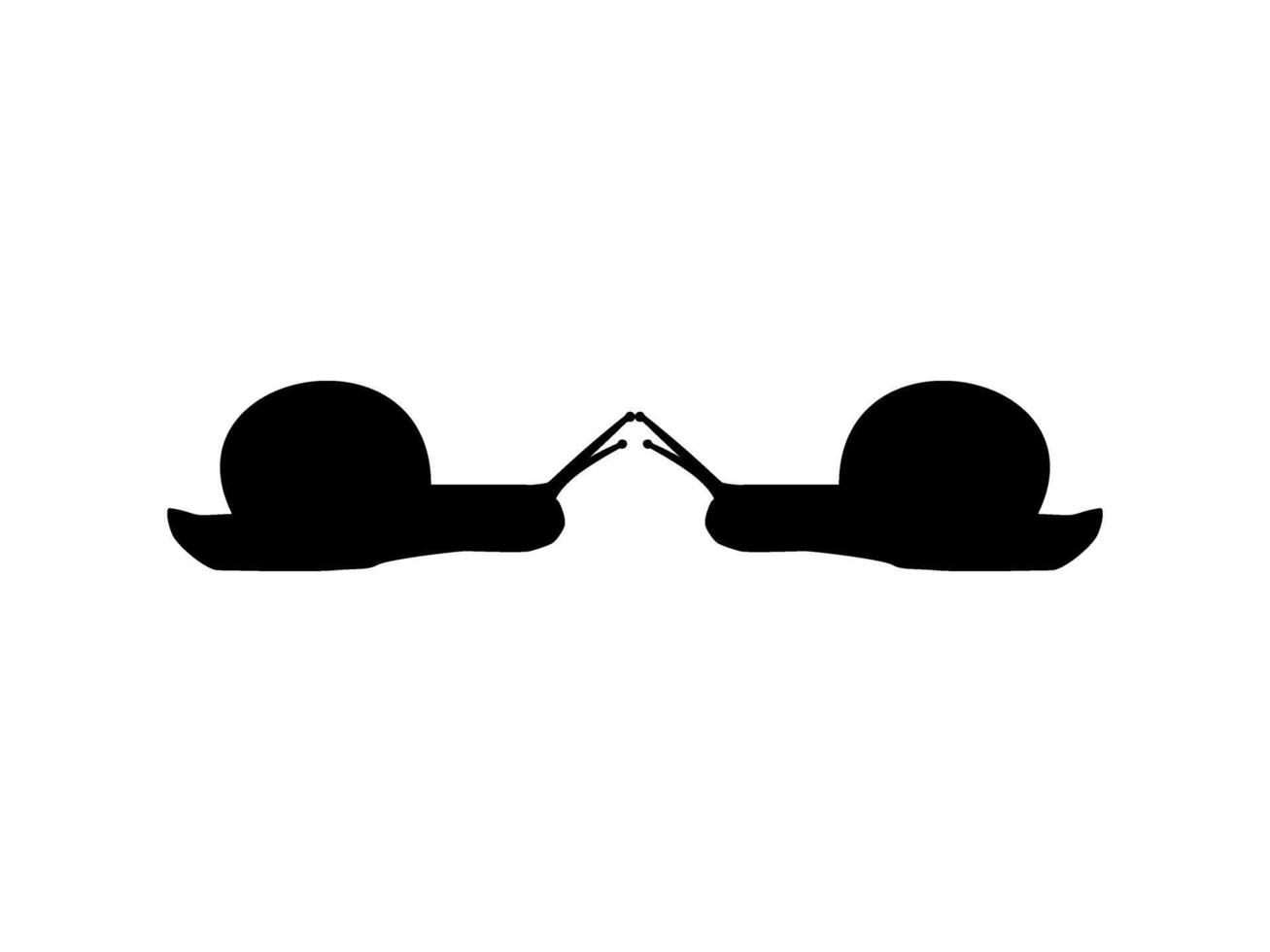 Silhouette of the Snails are also called Escargot, Flat Style, Pair Animal Series, can use for Logo, Art Illustration, Apps, Website or Graphic Design Element vector