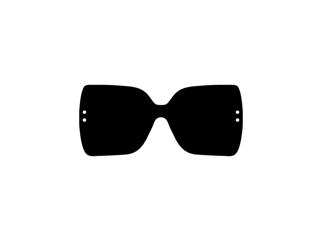Sun Eye Glasses Silhouette, Front View, Flat Style, can use for Pictogram, Logo Gram, Apps, Art Illustration, Template for Avatar Profile Image, Website, or Graphic Design Element vector