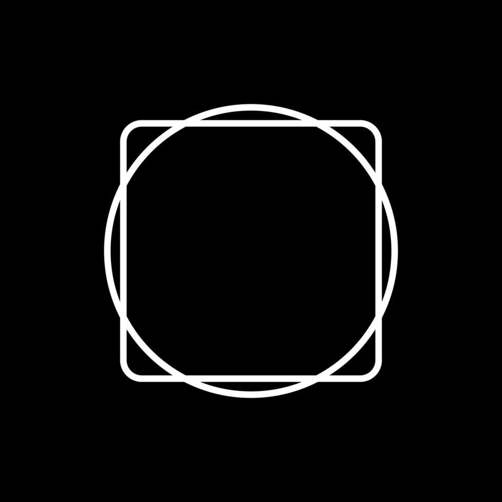 Circle and Square Composition, Flat Style, can use for Logo Gram, Copy Space, Frame Work, Decoration, Ornate, or Graphic Design Element vector