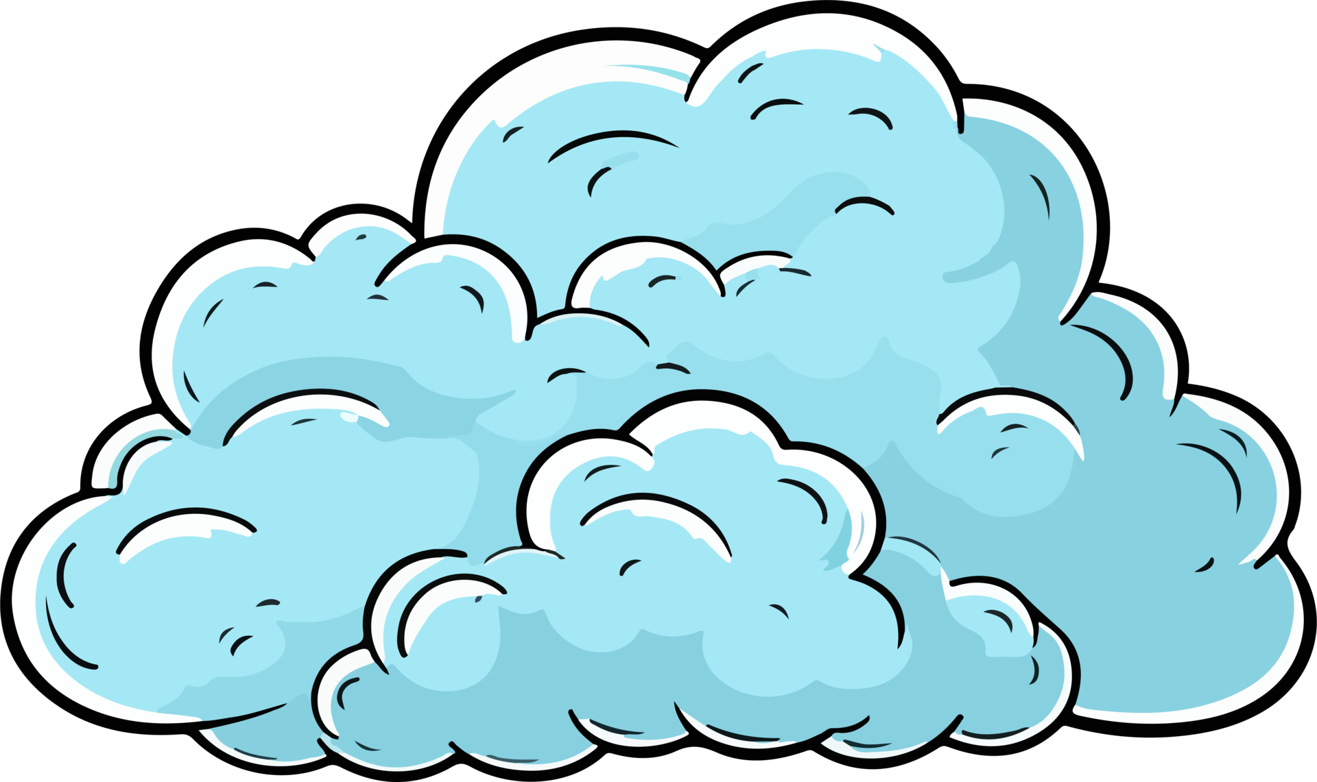 cloud illustration isolated on transparent background. 48096775 PNG