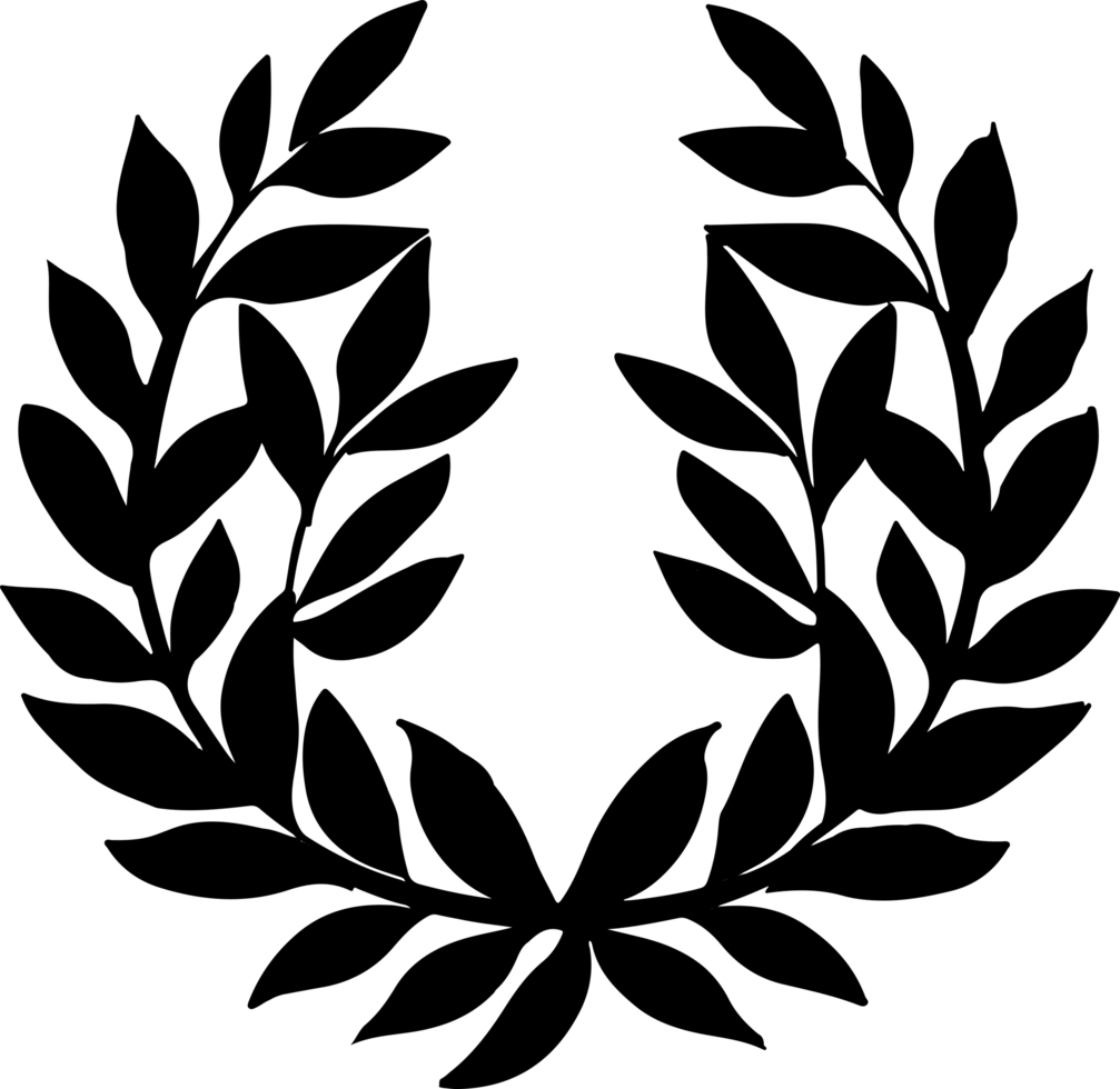 laurel illustration isolated on transparent background. png
