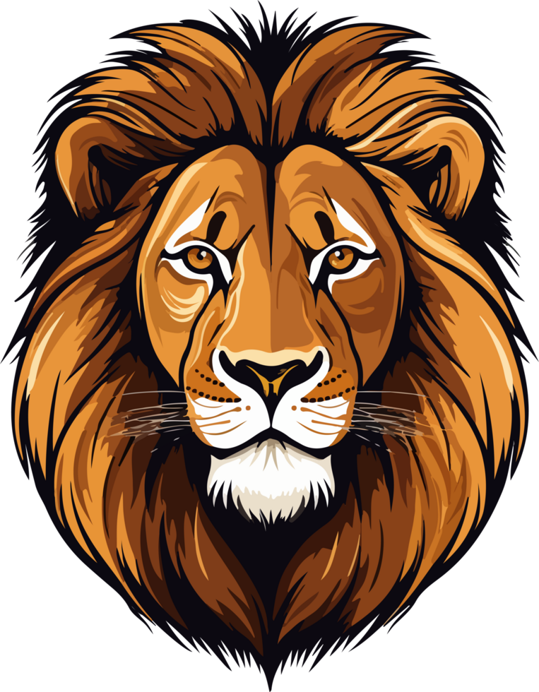 lion illustration isolated on transparent background. png