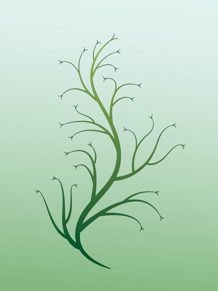 A green tree plant design background with branches and flowers illustration vector