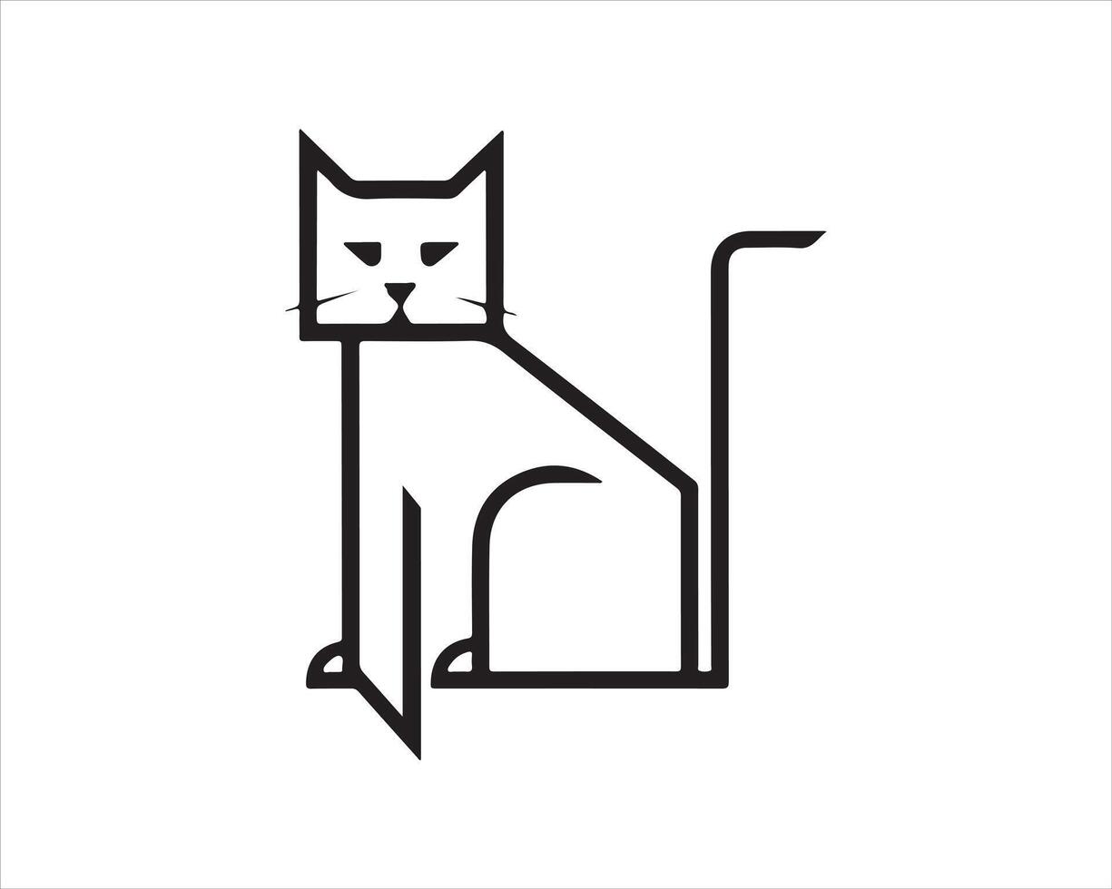 Cat logo design icon symbol illustration vector