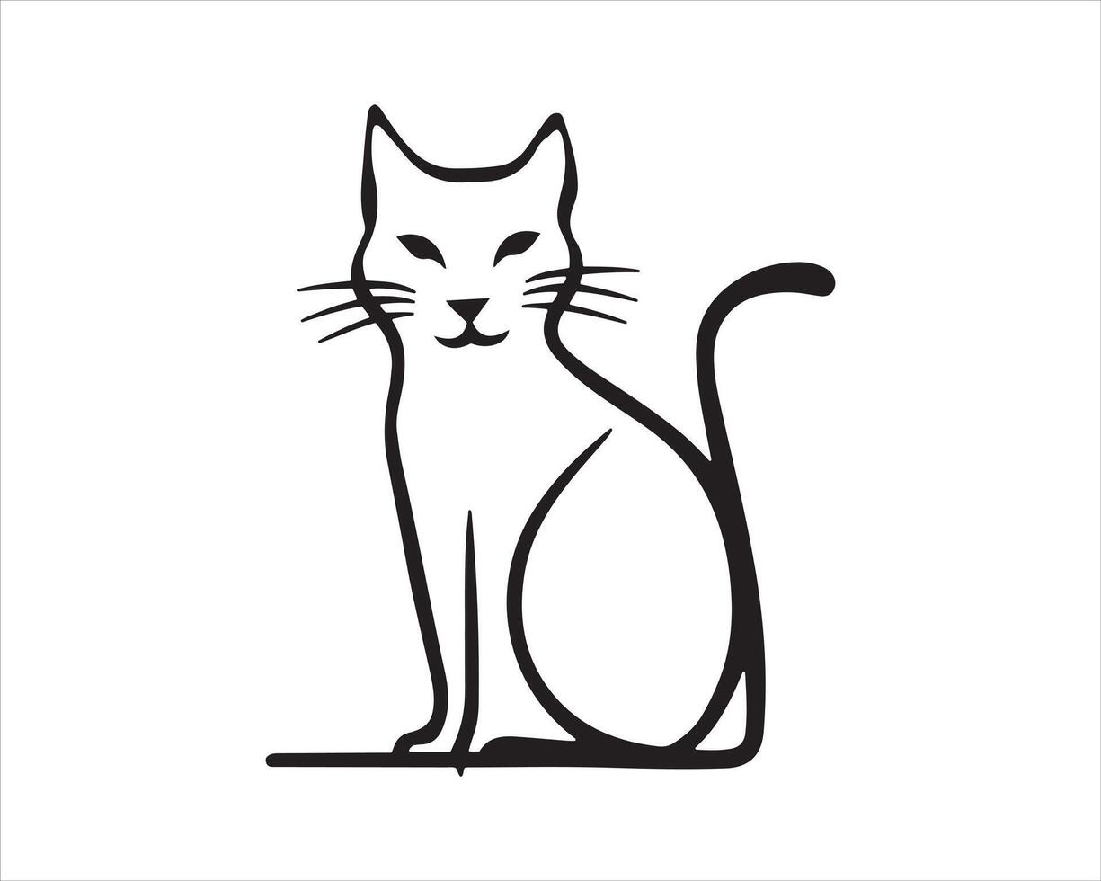 Cat logo design icon symbol illustration vector
