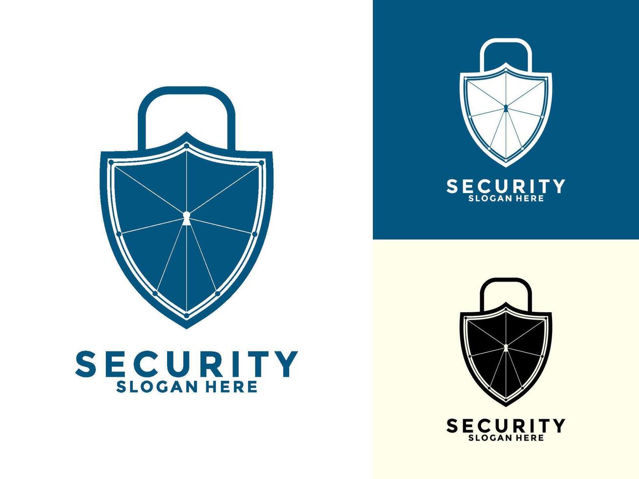 Tech Secure and Protection Logo Template, Tech Cyber Security Shield logo design with modern concept vector