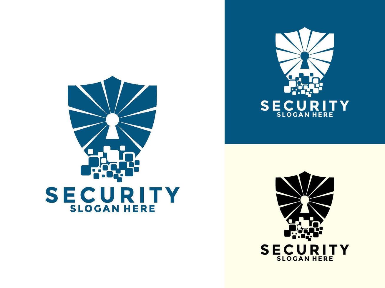 Tech Secure and Protection Logo Template, Tech Cyber Security Shield logo design with modern concept vector