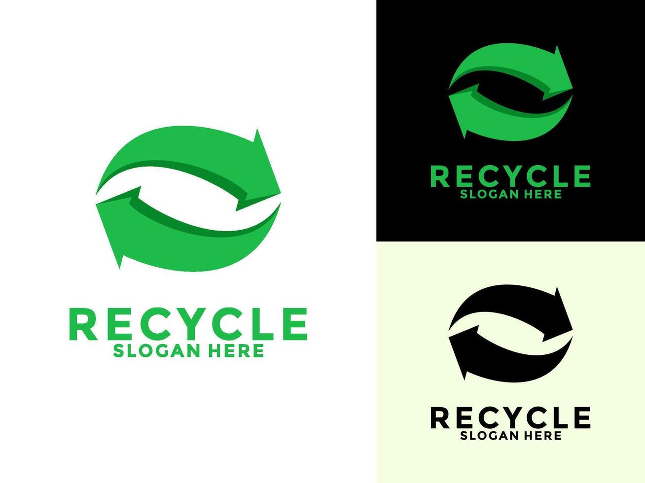 recycle ecology logo, eco and save planet logo template vector