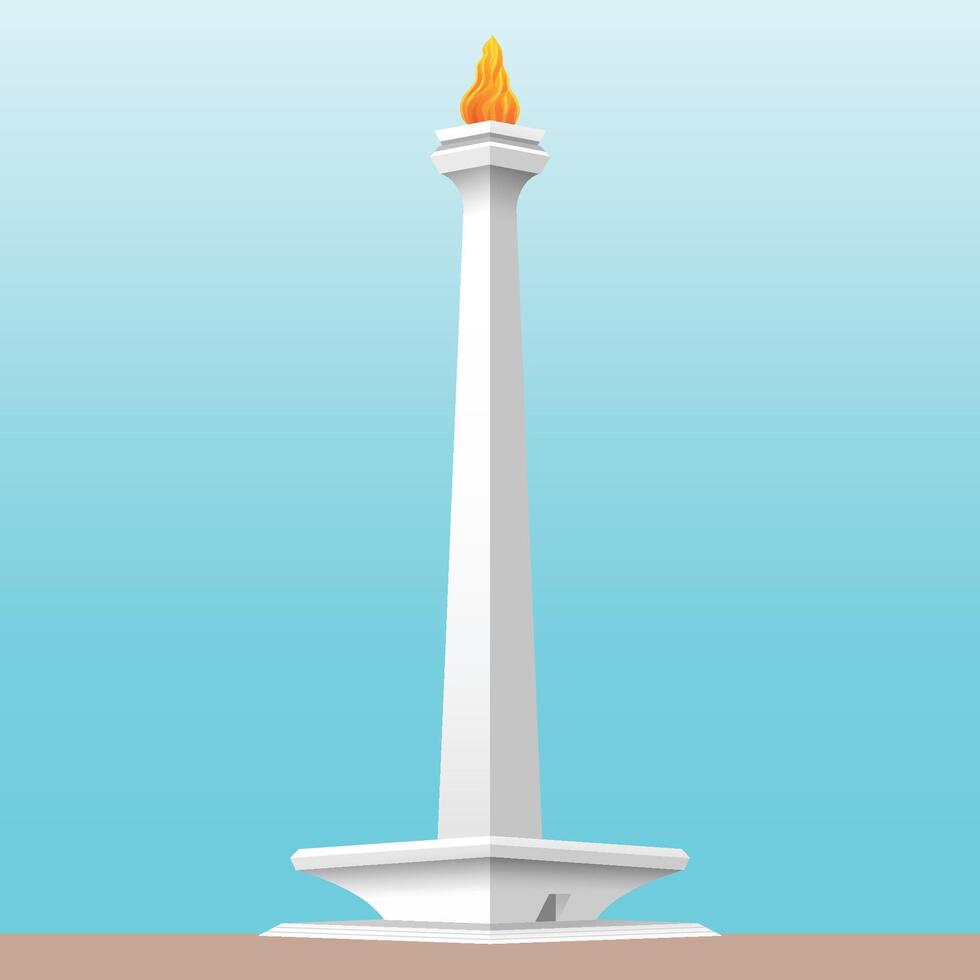 illustration of Indonesian national monument vector