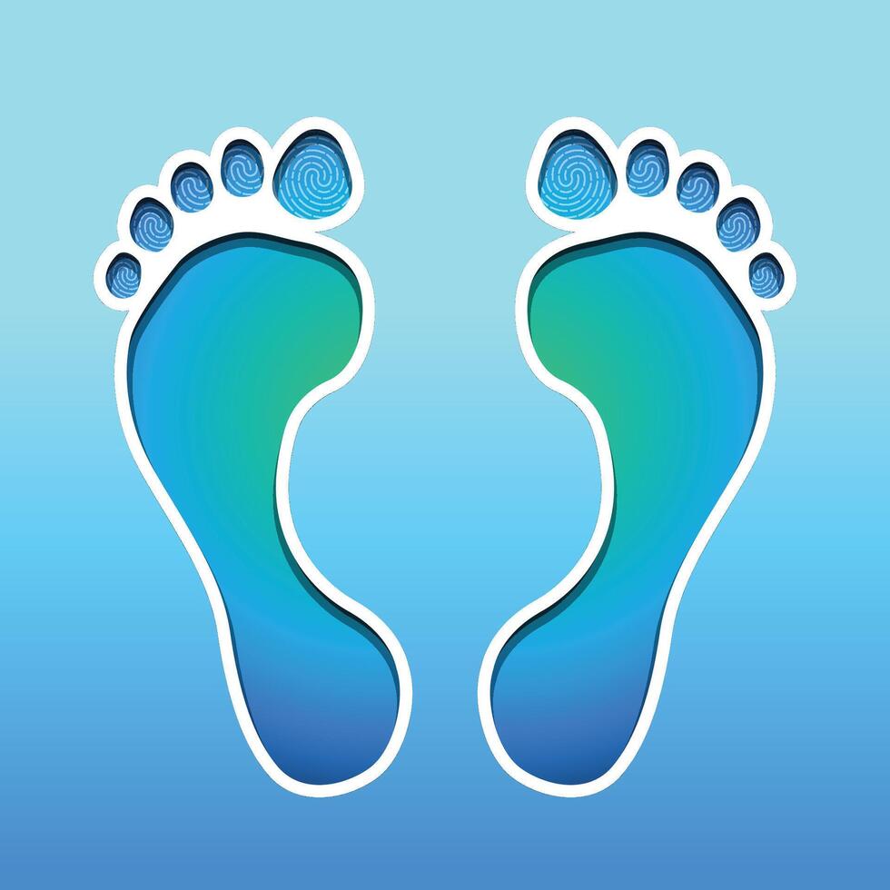 illustration of footprint vector