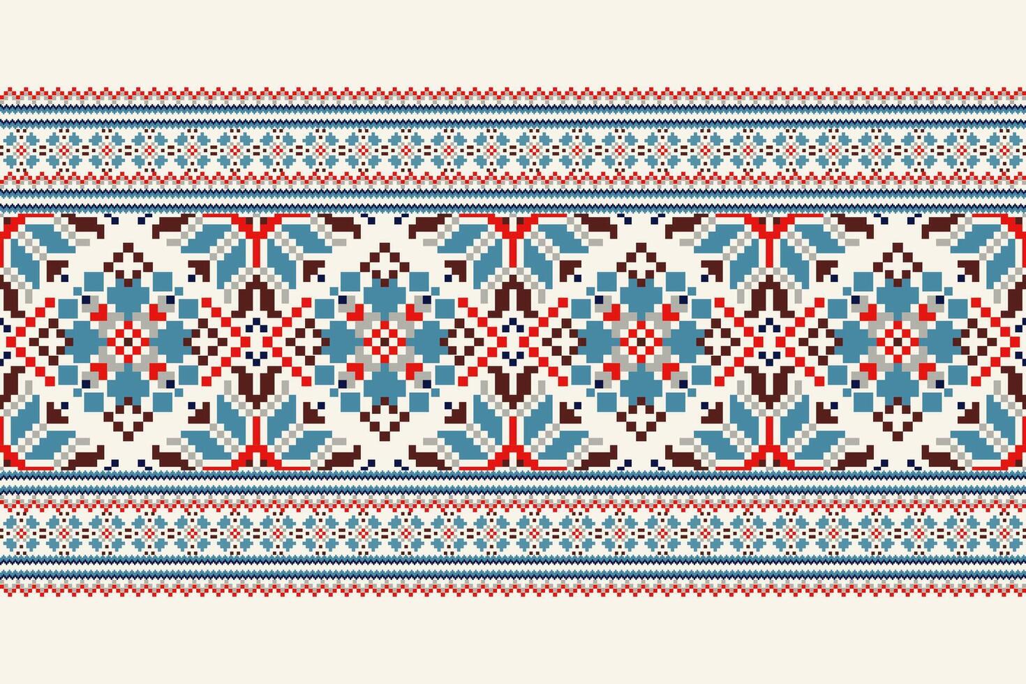 Geometric ethnic pattern on white background vector