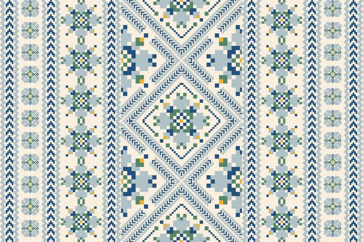 Geometric ethnic pattern on white background vector