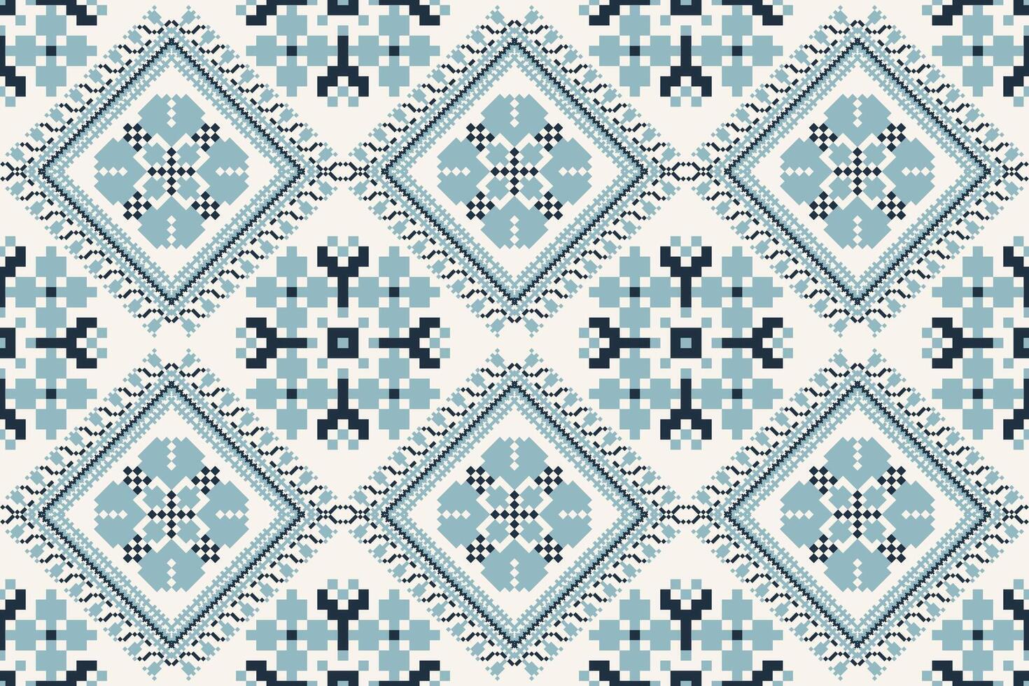 Geometric ethnic design seamless pattern on white background vector