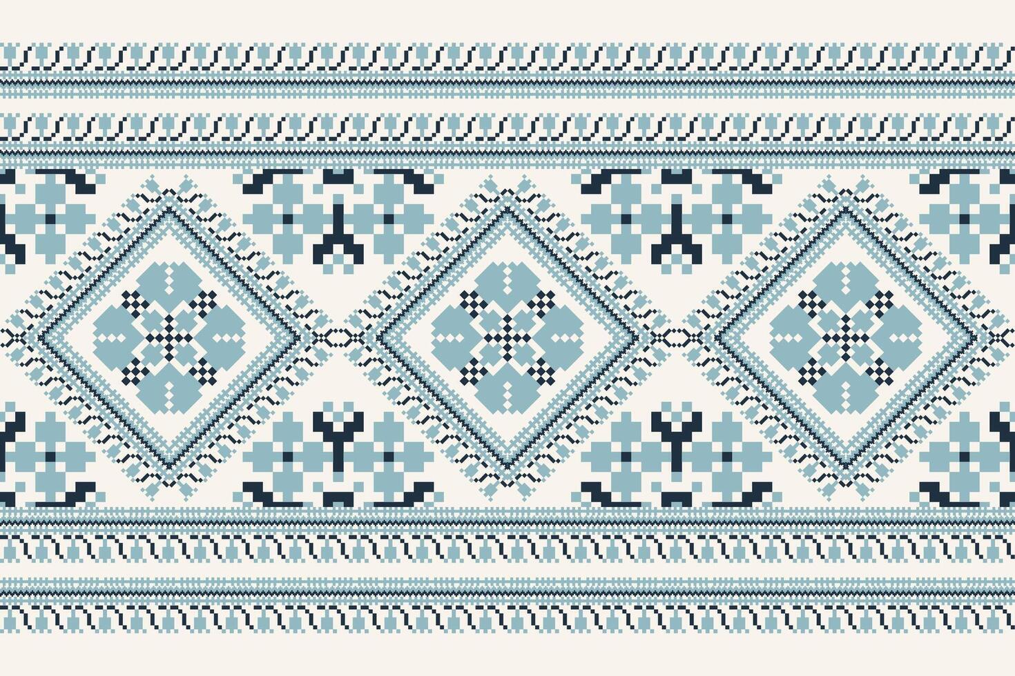 Geometric ethnic pattern on white background vector