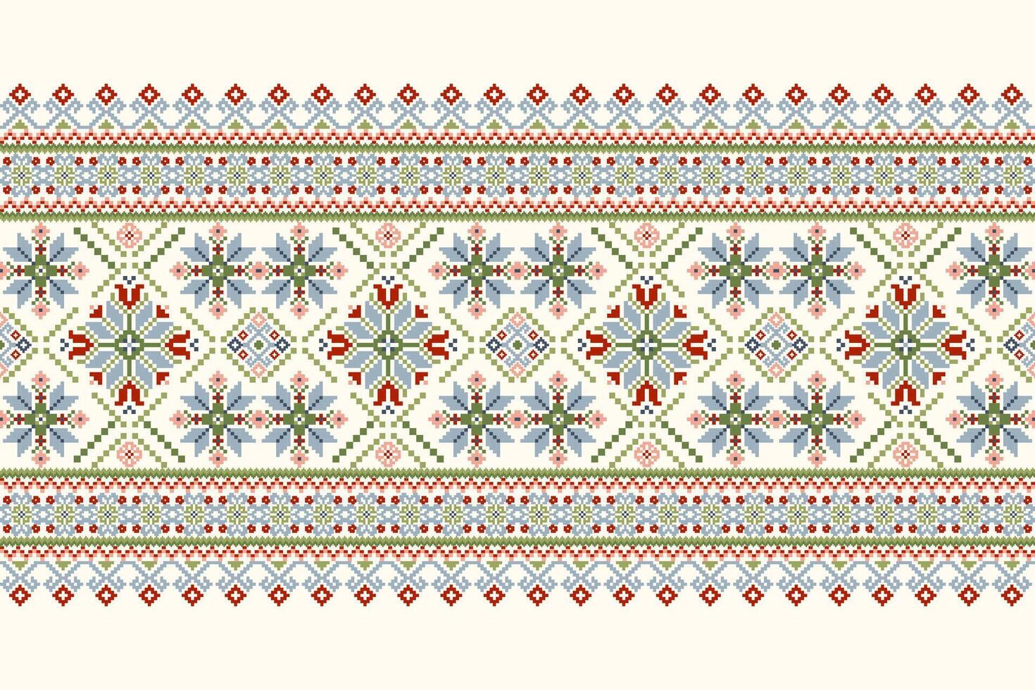Geometric ethnic pattern on white background vector