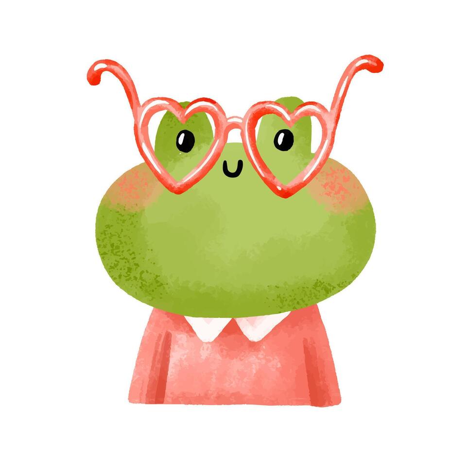 A set of frogs with hearts, frogs in love, a French frog with a vector