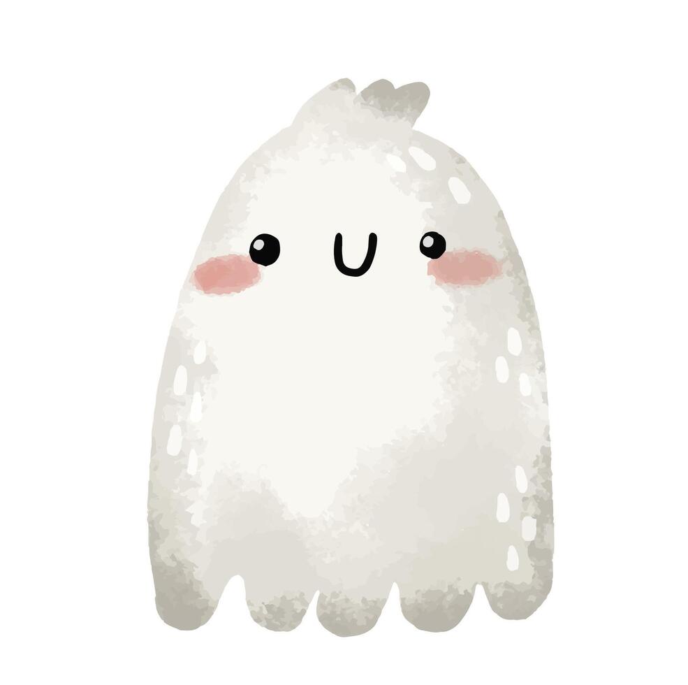 A scary set of drawings with a tombstone, ghost, pumpkin, skull, vector