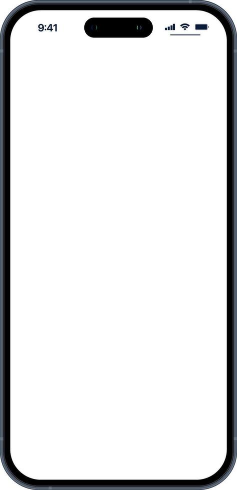 Realistic Notch Modern Smartphone mockup template Slim Bezels With Buttons Branding Mockup Detailed Isolated Office Business Advertisement Mobile device Promotion Technology vector
