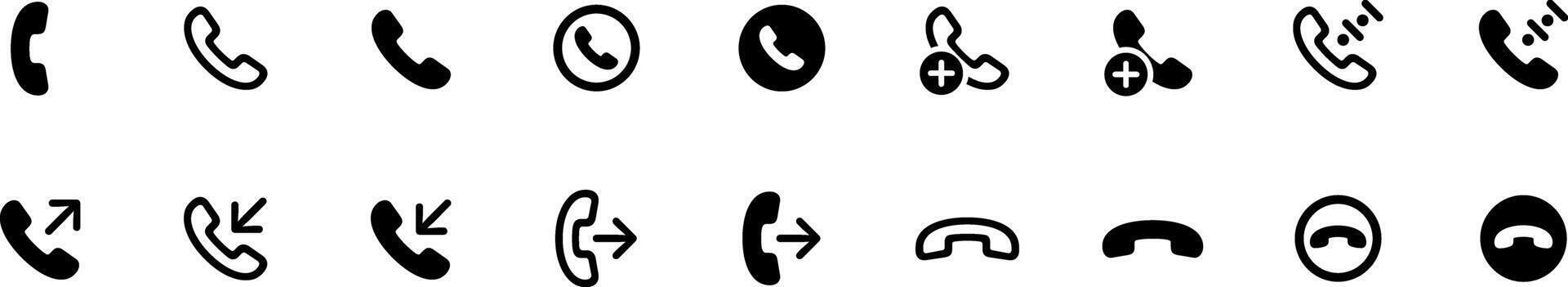 Phone icon . Set of flat Phone and mobile phone symbol collection, Telephone icons collection, mobile icon symbol set. Smartphone, Old mobile logo sign, Phone icon vector