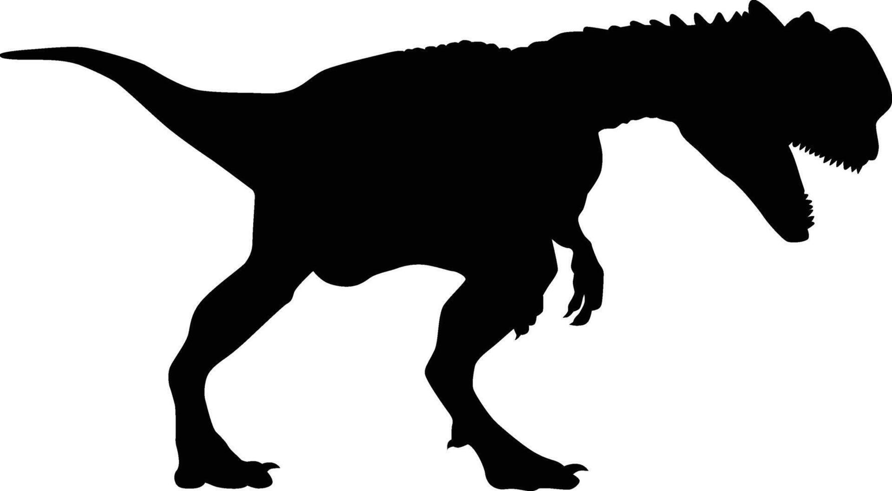 Dinosaur silhouette full body illustration vector