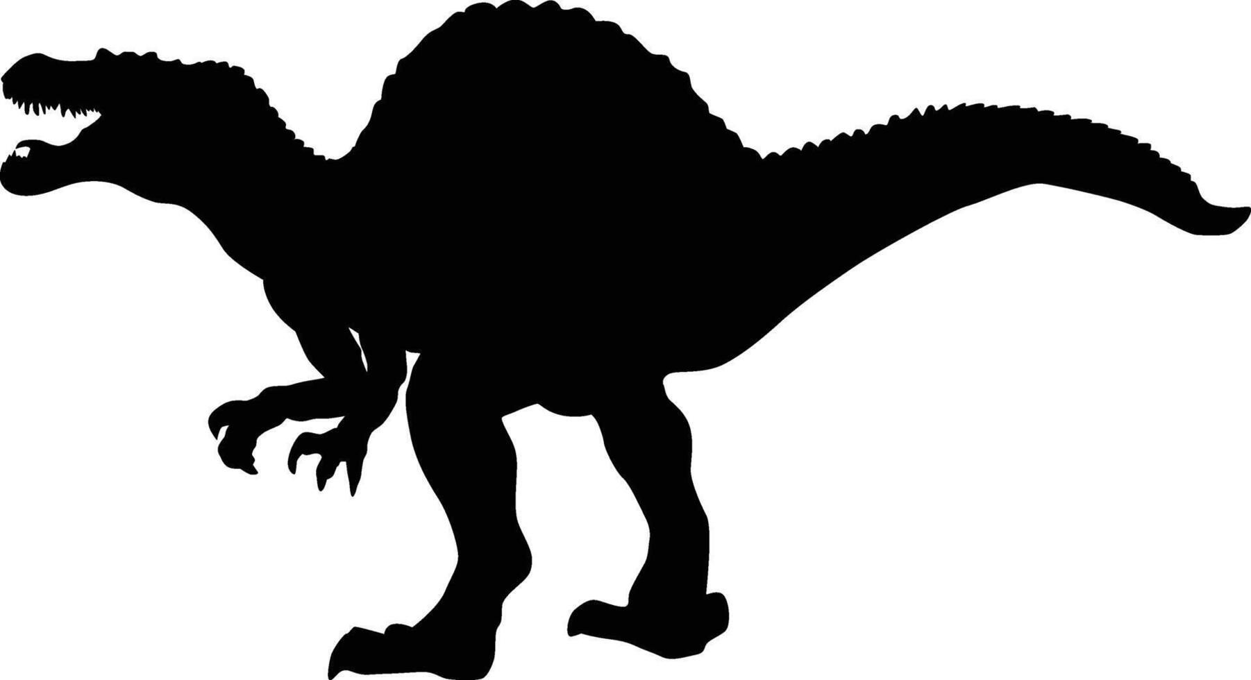 Dinosaur silhouette full body illustration vector