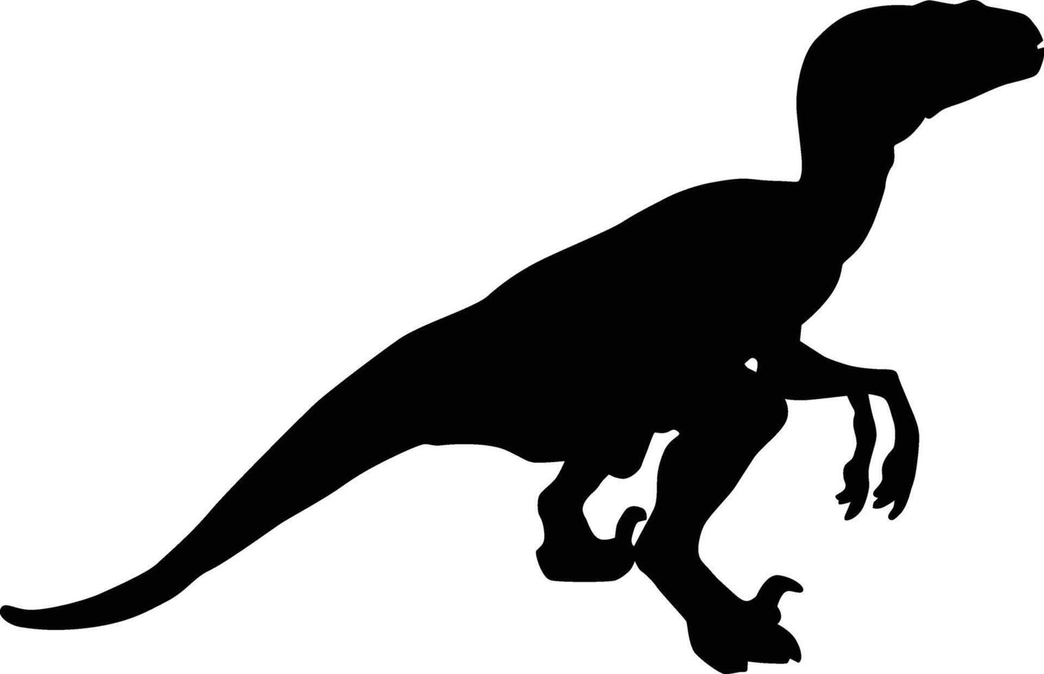 Dinosaur silhouette full body illustration vector