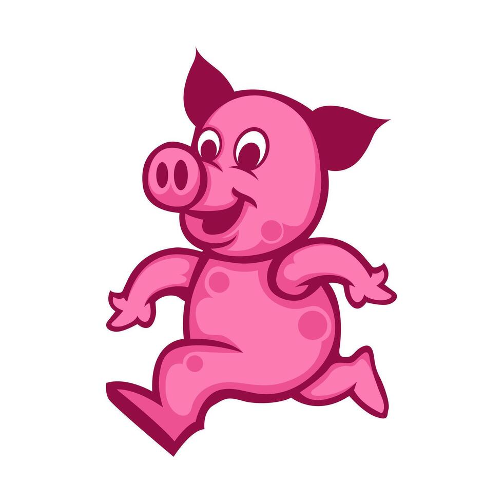 pig abstract sketch logo design template vector