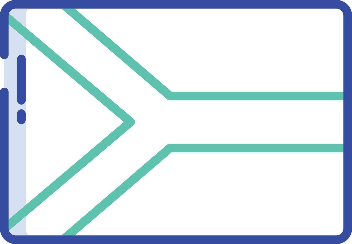Flag outline color illustration vector