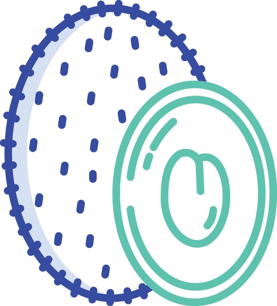 Lychee outline color illustration vector