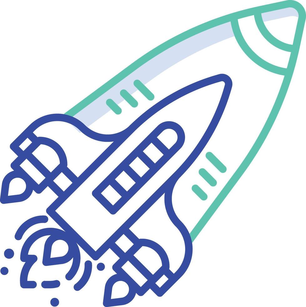 Spacecraft outline color illustration vector
