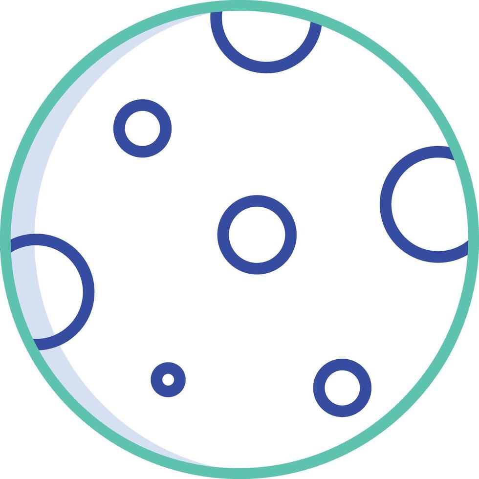 Full Moon outline color illustration vector