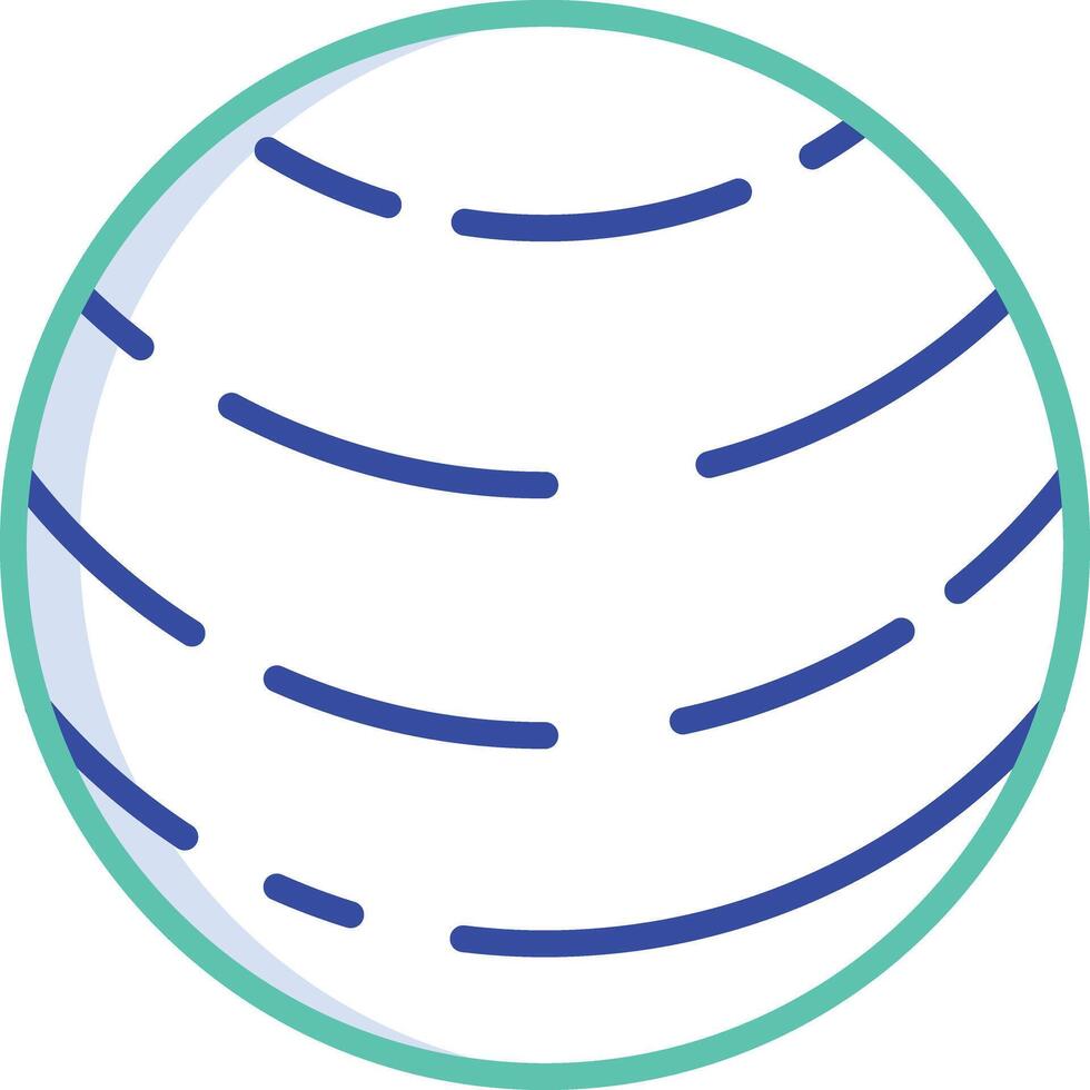 Neptune planet outline color illustration vector