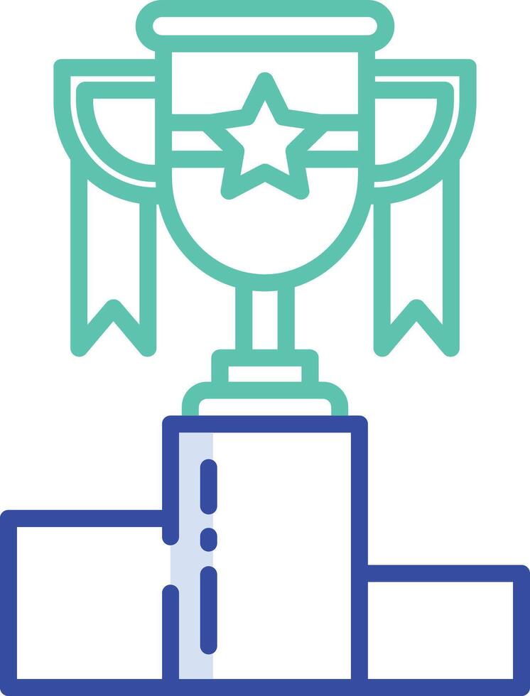 Award outline color illustration vector