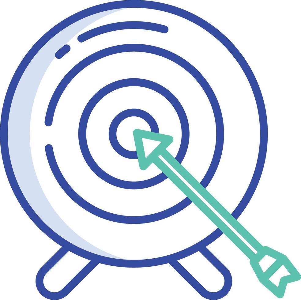 Dartboard outline color illustration vector