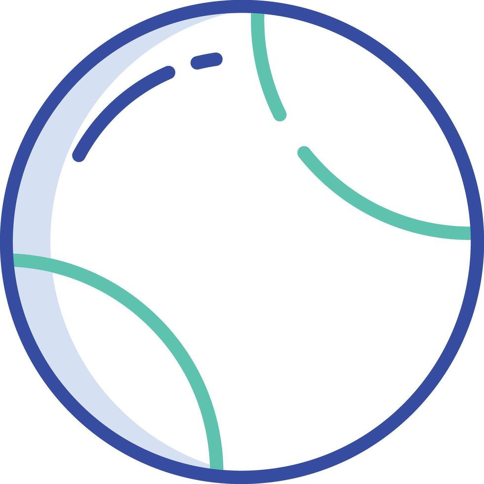 Tennis Ball outline color illustration vector