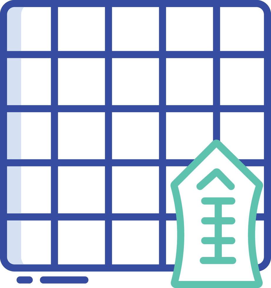 Shogi board outline color illustration vector