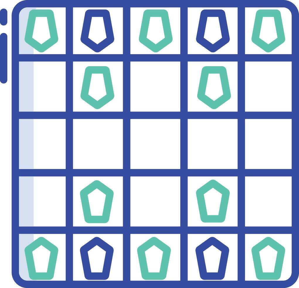 Shogi outline color illustration vector
