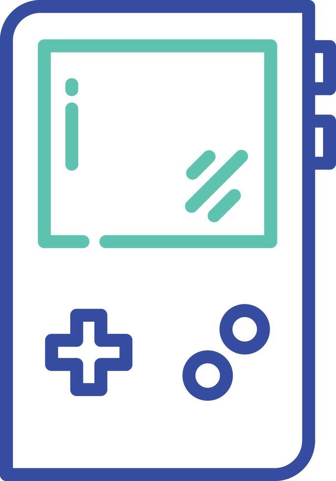 Console outline color illustration vector