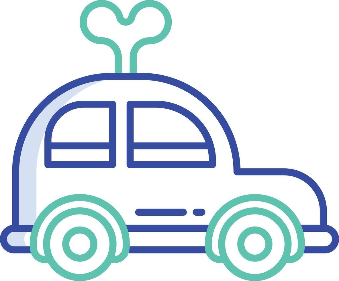car toys outline color illustration vector
