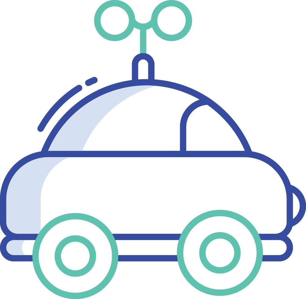 toy car with key outline color illustration vector