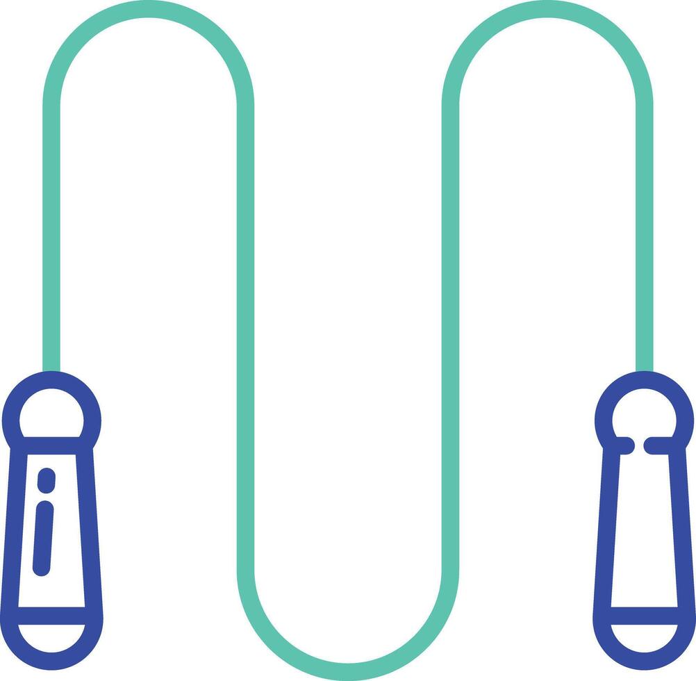 Jumping Rope outline color illustration vector