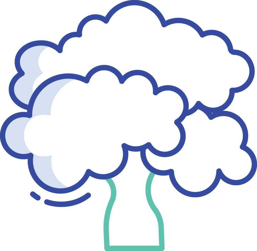 Juglans outline color illustration vector