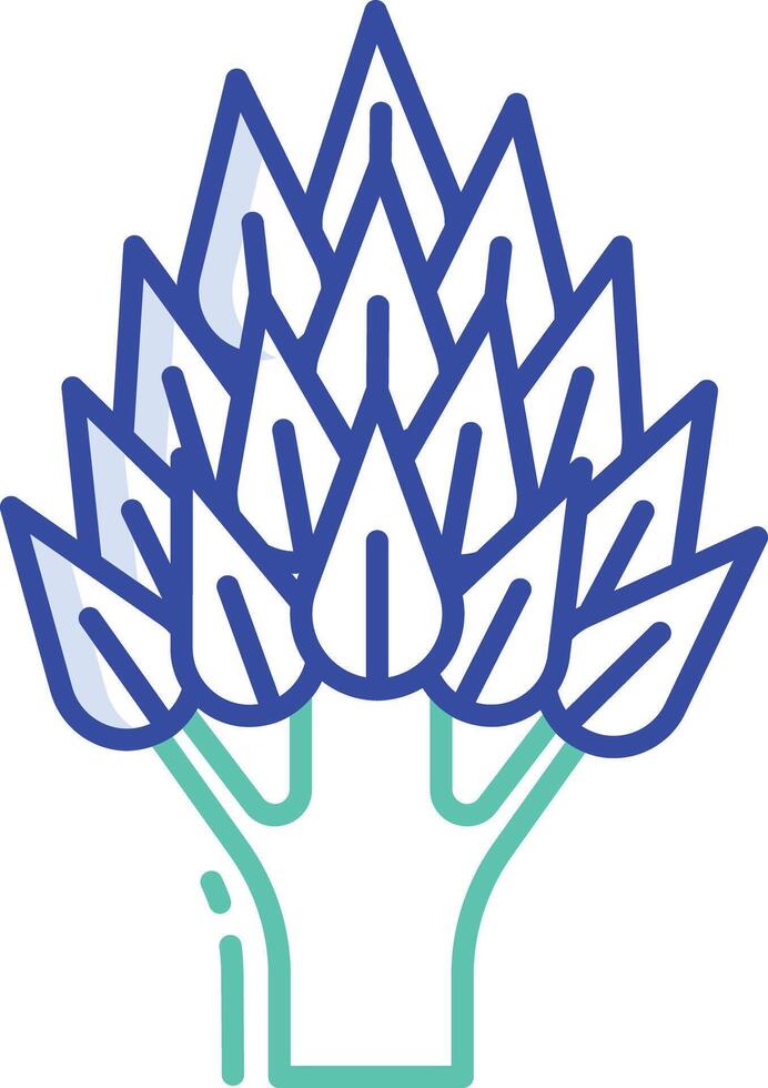 tree outline color illustration vector