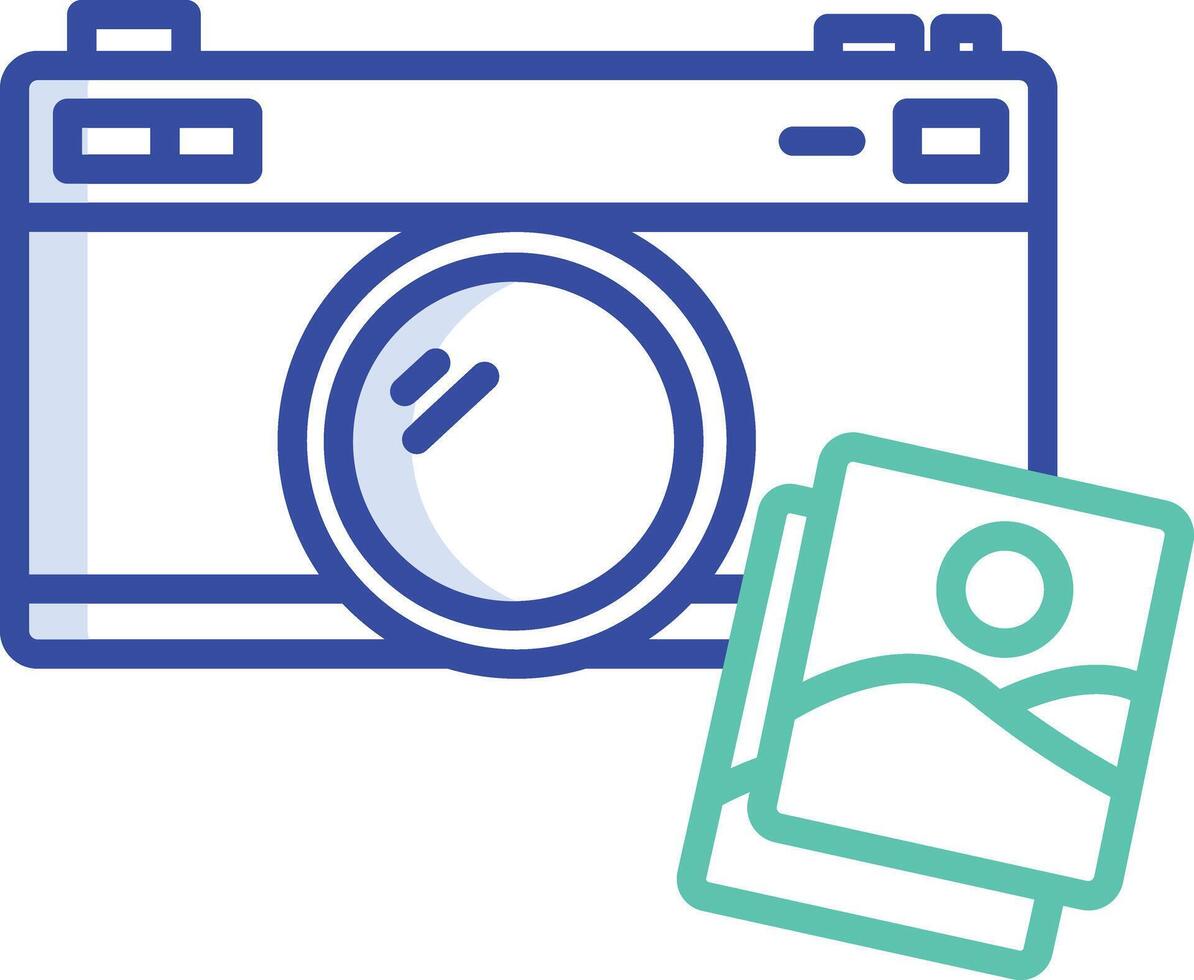 Camera outline color illustration vector