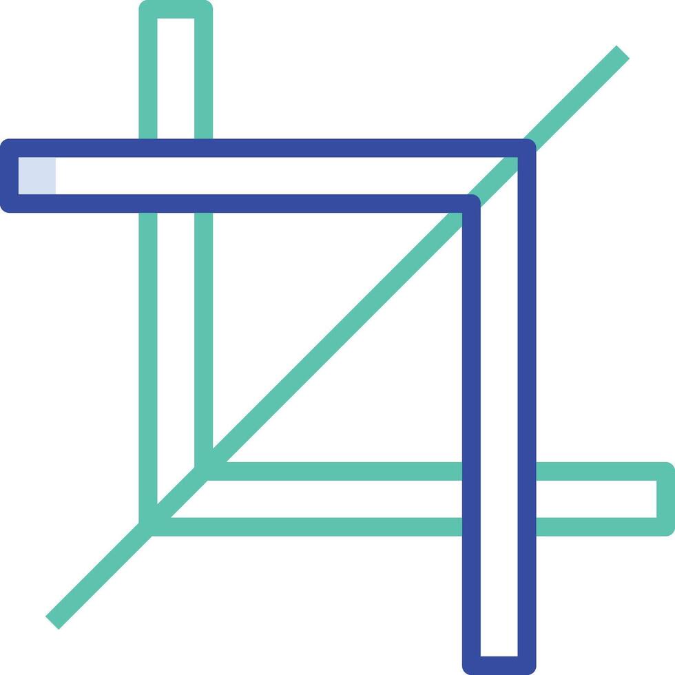 crop tool outline color illustration vector